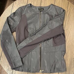 Thalia Sodi Gray Leather Jacket